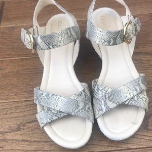 Cole Haan Nike Tali Snake Print Wedge Sandals